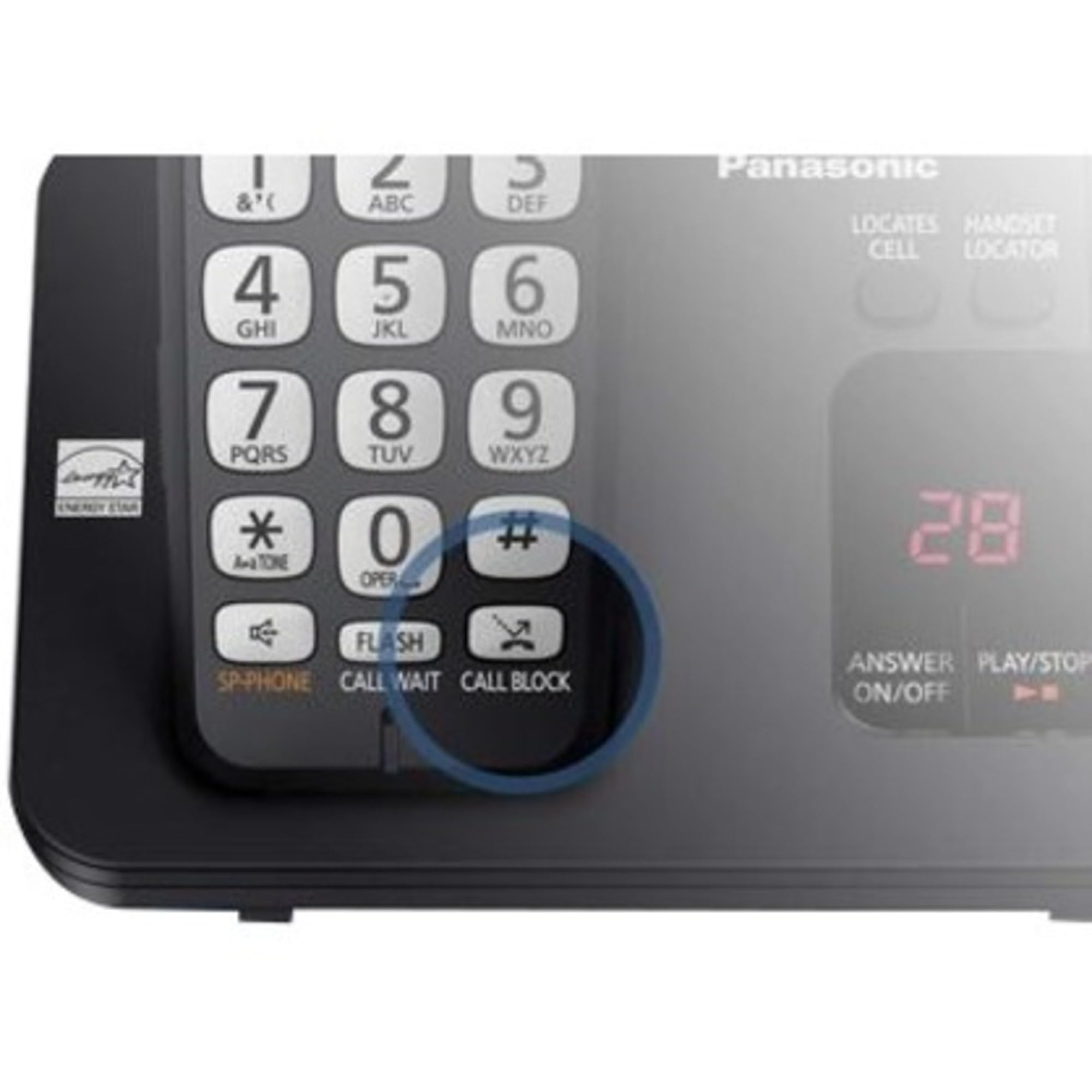 Panasonic Dect 6.0 Expandable Cordless Phone System With Answering Machine And Call Blocking   2 Handsets   Kx Tge432B (Black)